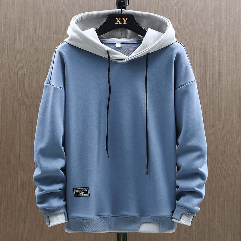 Axel | Men's Hoodie Sweatshirt Red White Colorblock