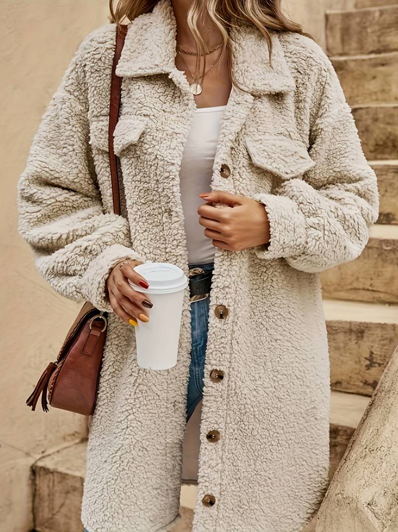 Dama Washington Genevieve women's oversized sherpa coat - view 3