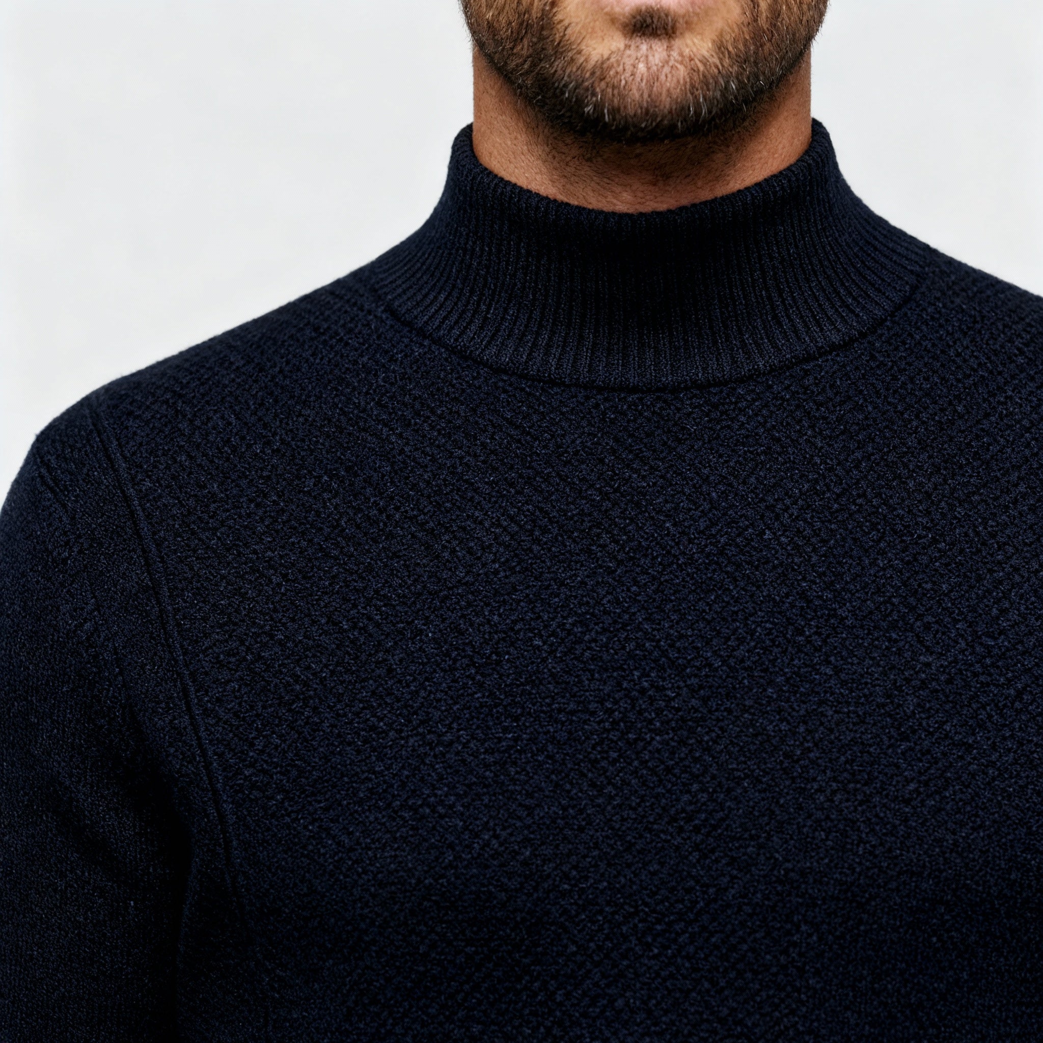 Ashford | Men's Turtleneck Sweater Navy