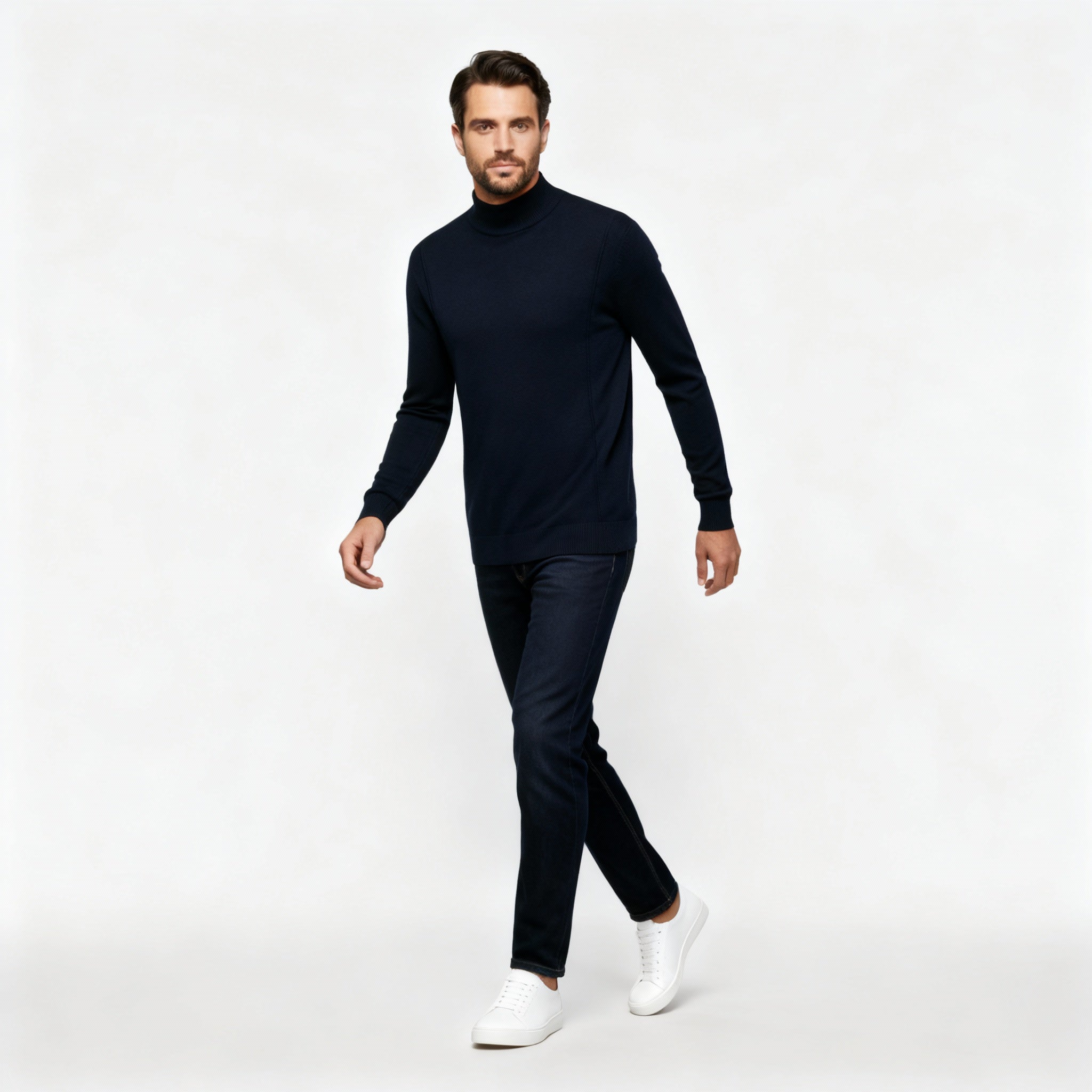 Ashford | Men's Turtleneck Sweater Navy