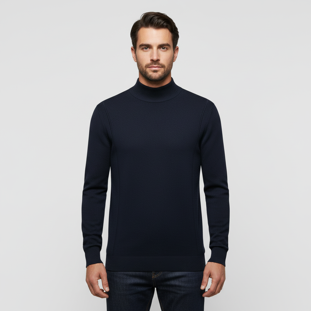 Ashford | Men's Turtleneck Sweater Navy