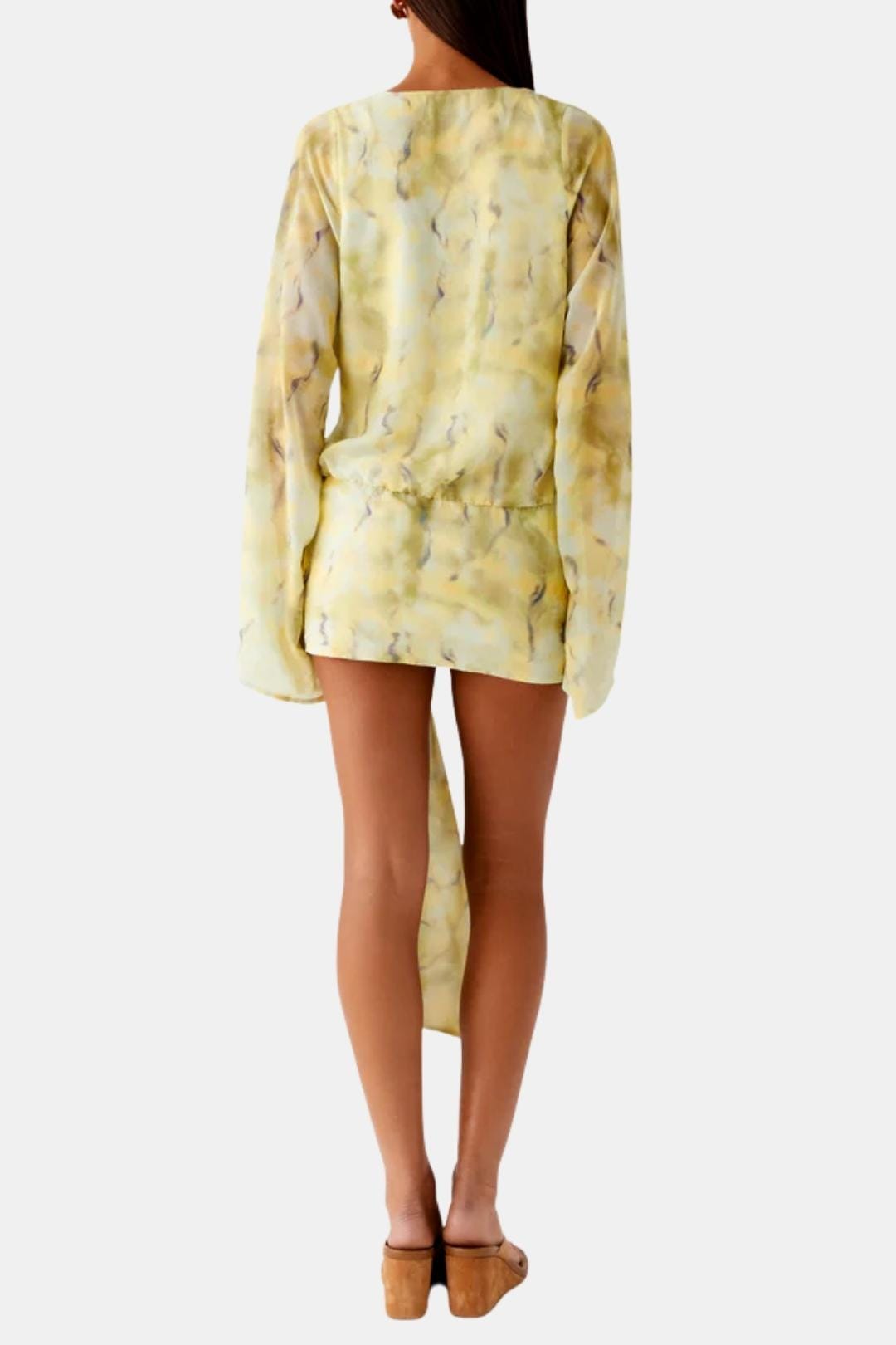 Opal | Women's Cowl Neck Wrap Top Cream Tie Front