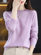 Dama Washington Ada women's crew neck knit sweater blue long sleeve - view 5