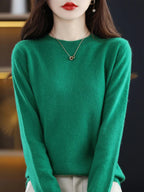 Dama Washington Ada women's crew neck knit sweater blue long sleeve - view 4
