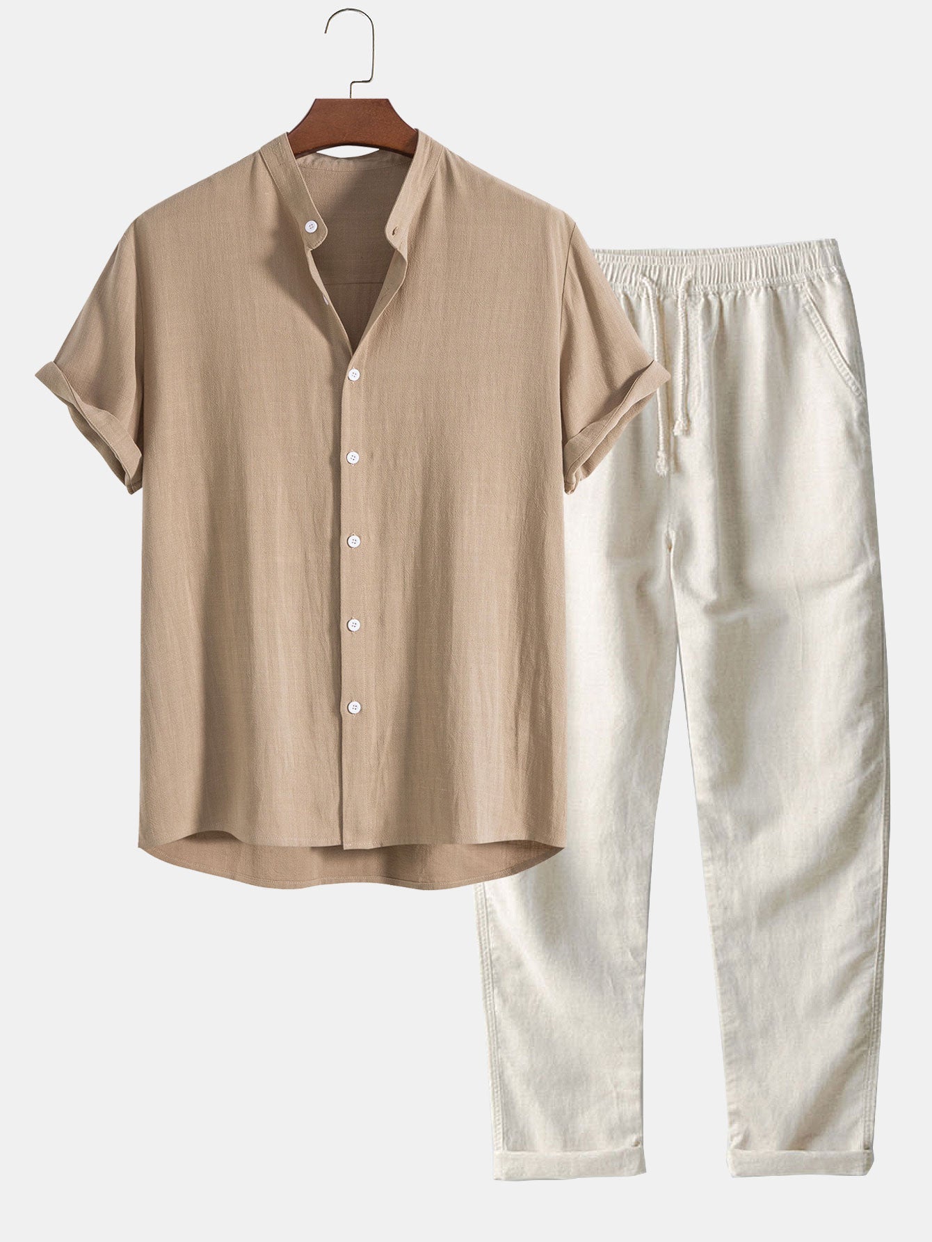 Axel | Men's Casual Linen Shirt Navy Short Sleeve