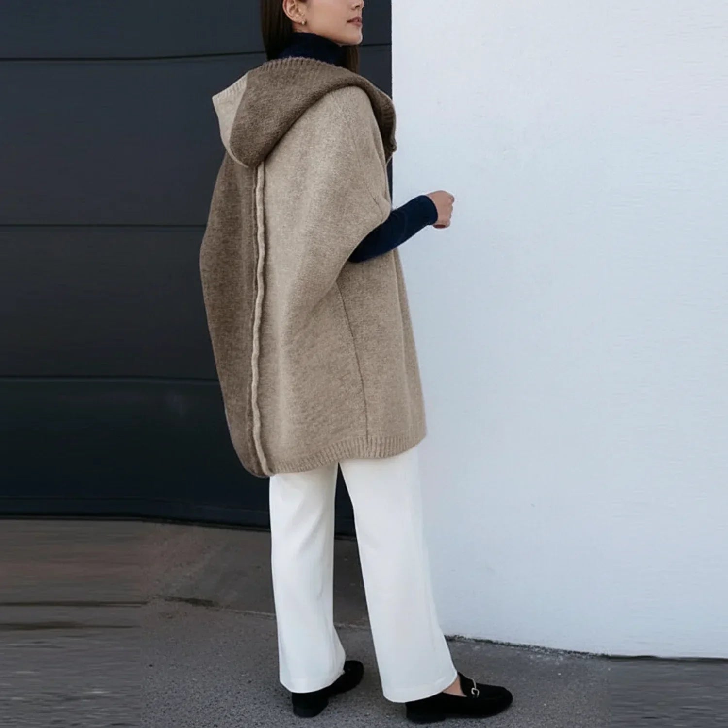 Lola | Women's Oversized Cardigan Sweater Beige Knit
