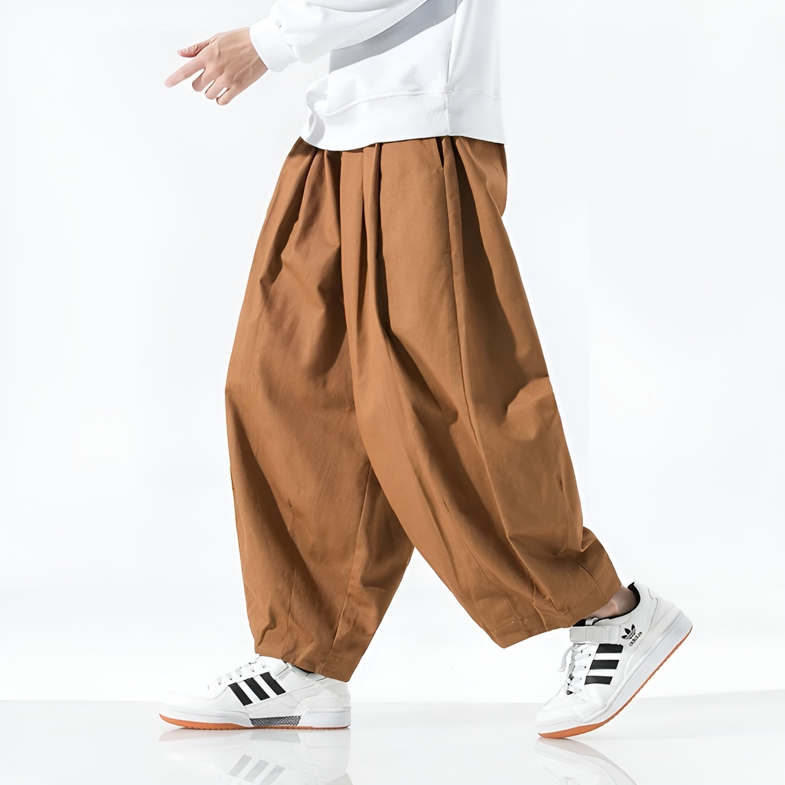 Arlo | Men's Pleated Wide Leg Pants Camel