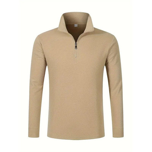 Dama Washington Ash men's quarter zip sweater black textured casual - view 2