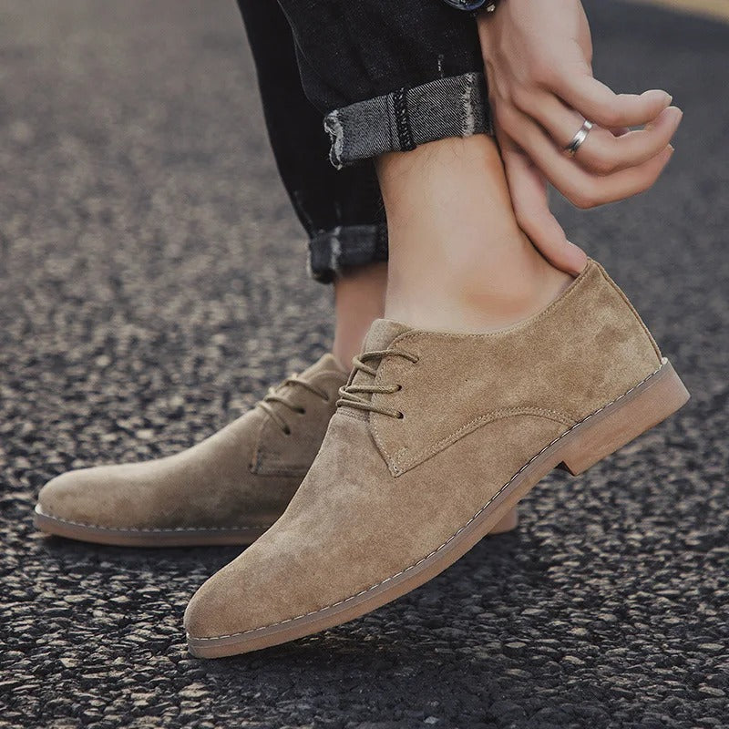 Axel | Men's Suede Oxford Shoe Brown Lace Up