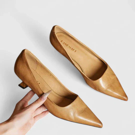 Maren | Women's Pointed Toe Kitten Heel Pump Burgundy