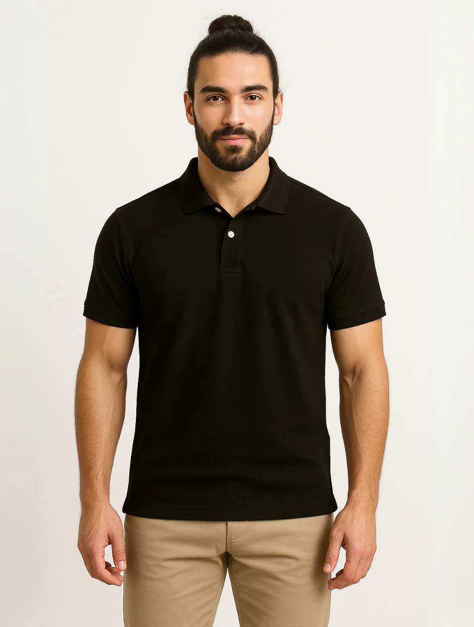 Axel | Men's Polo Shirt Cream Short Sleeve