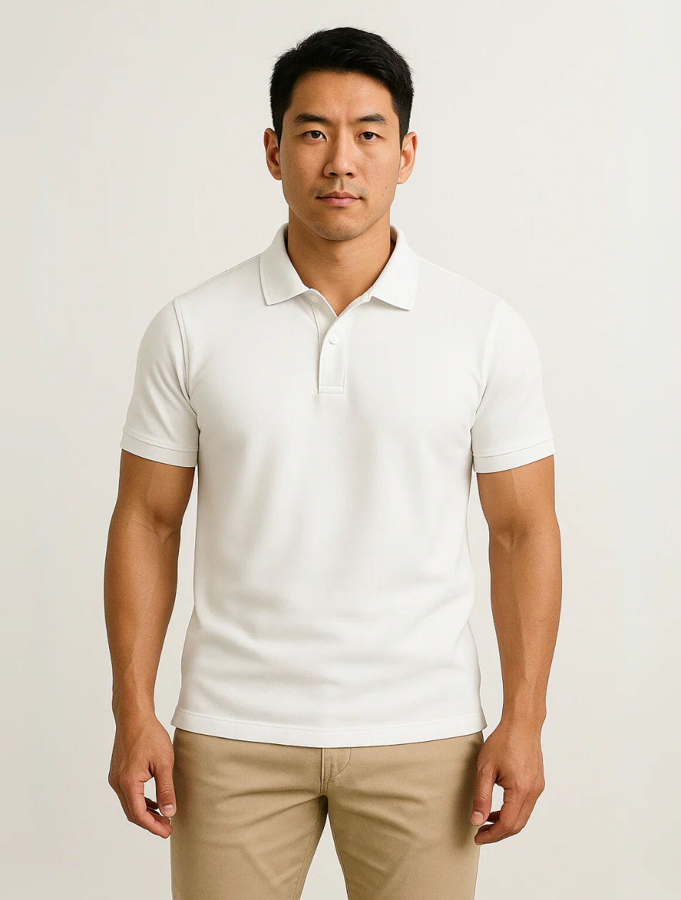 Axel | Men's Polo Shirt Cream Short Sleeve