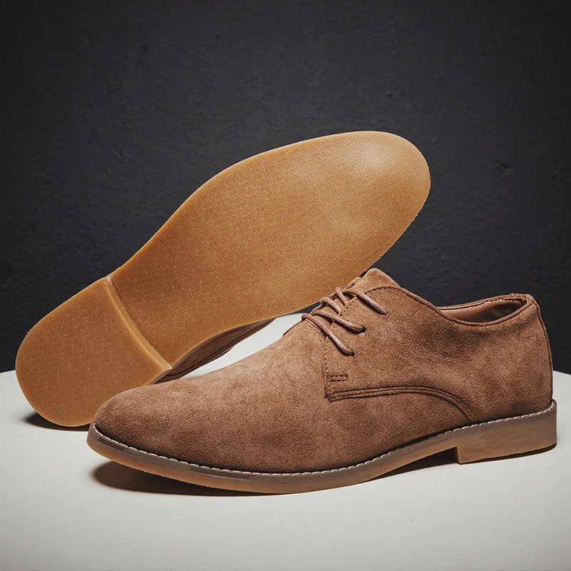 Axel | Men's Suede Oxford Shoe Brown Lace Up