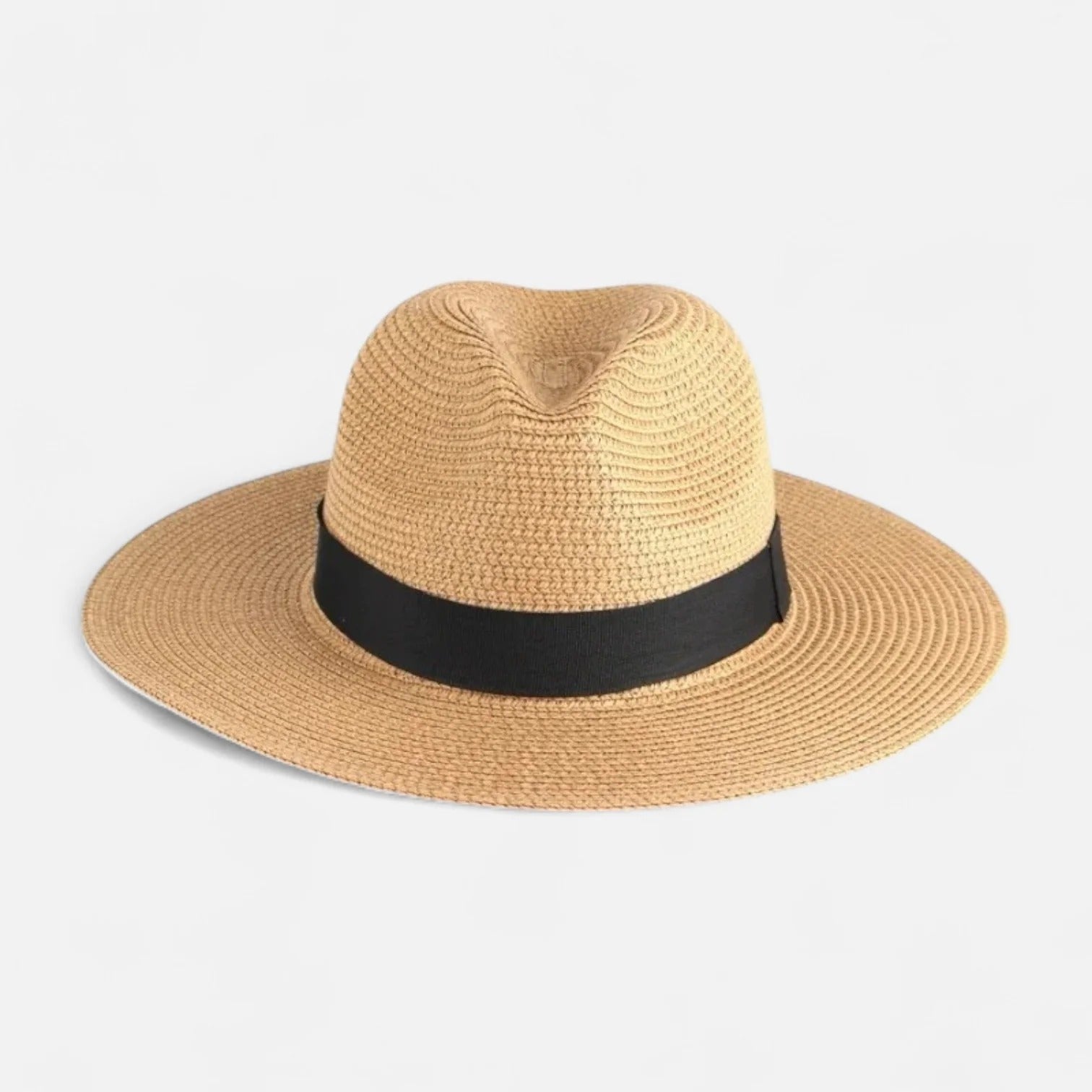 Paloma | Men's Straw Panama Hat Cream Black Band