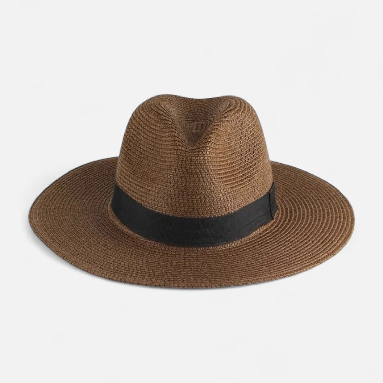 Paloma | Men's Straw Panama Hat Cream Black Band