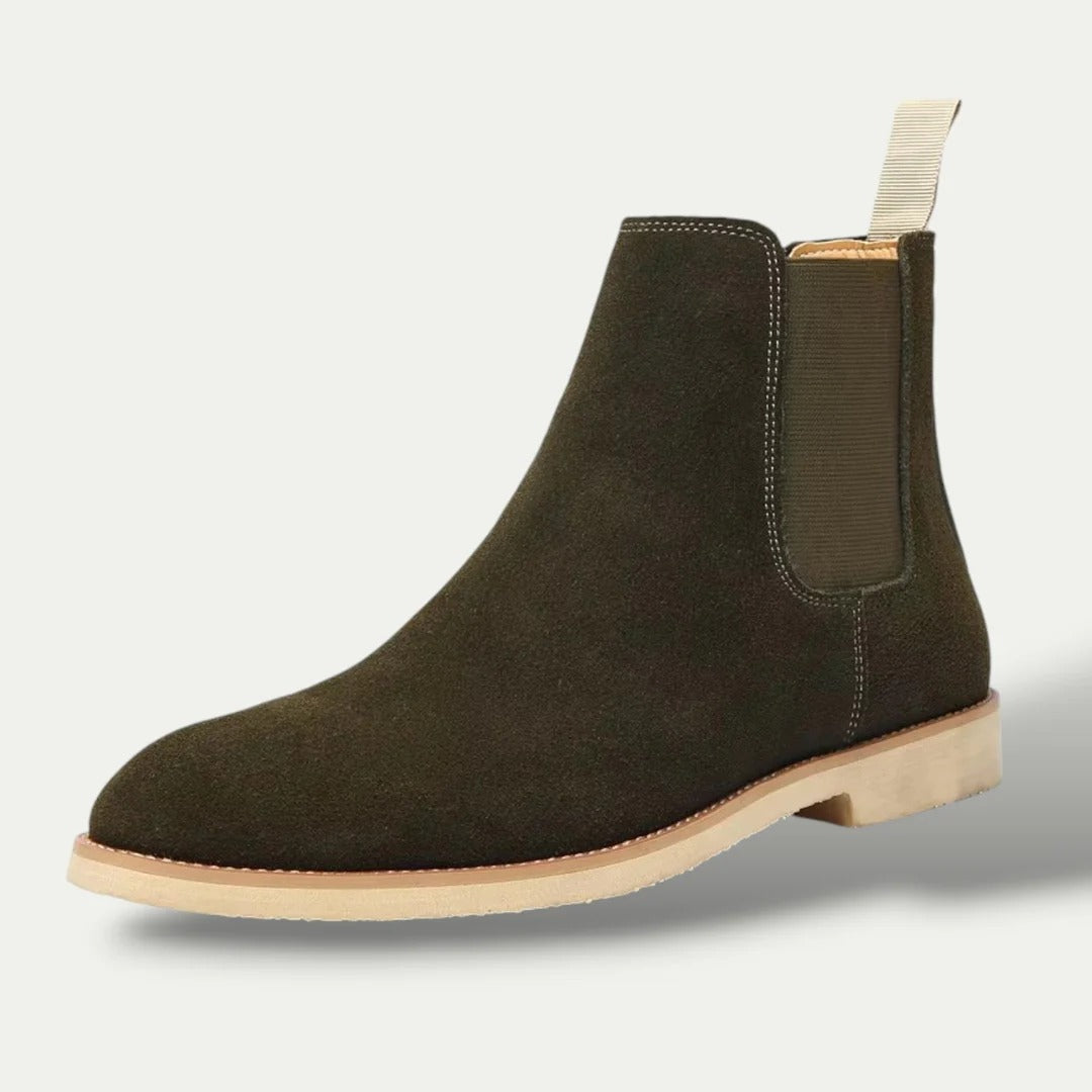 Kai | Men's Suede Chelsea Boots Black Ankle