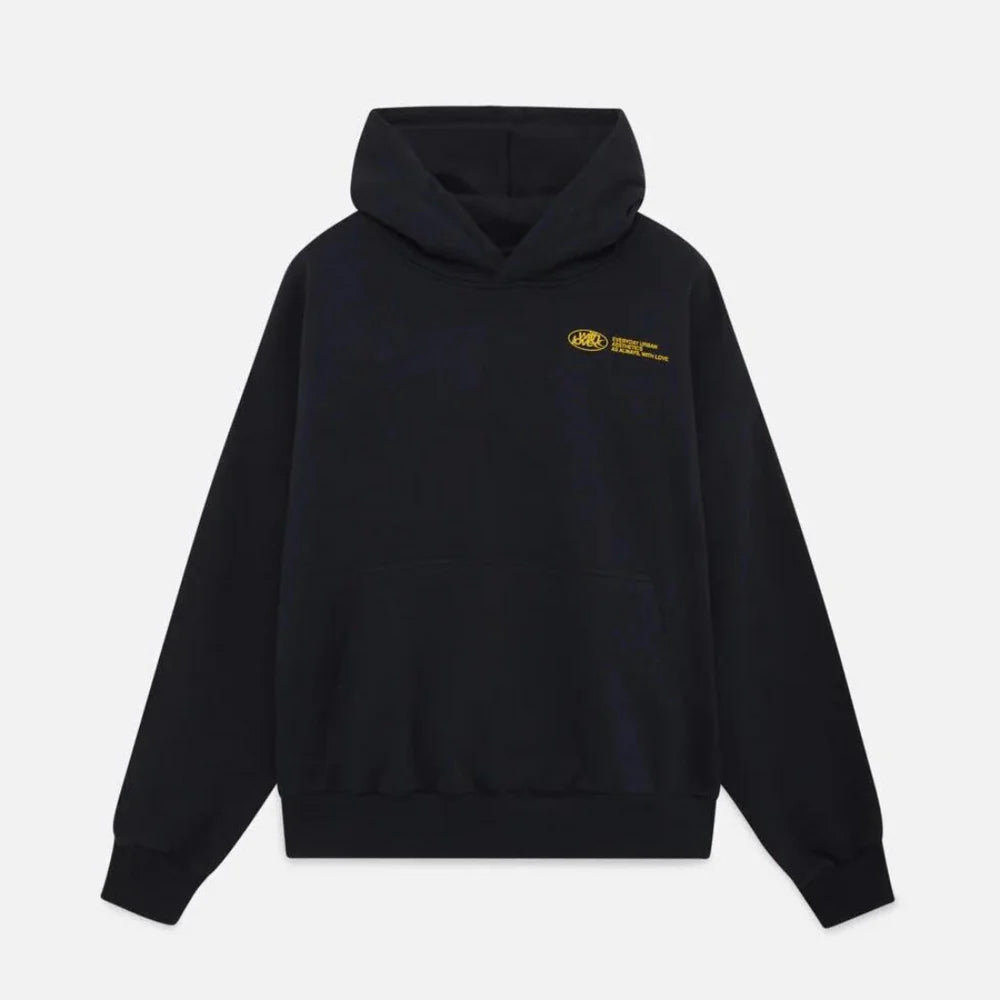 Faye | Women's Oversized Hoodie Black Graphic Print