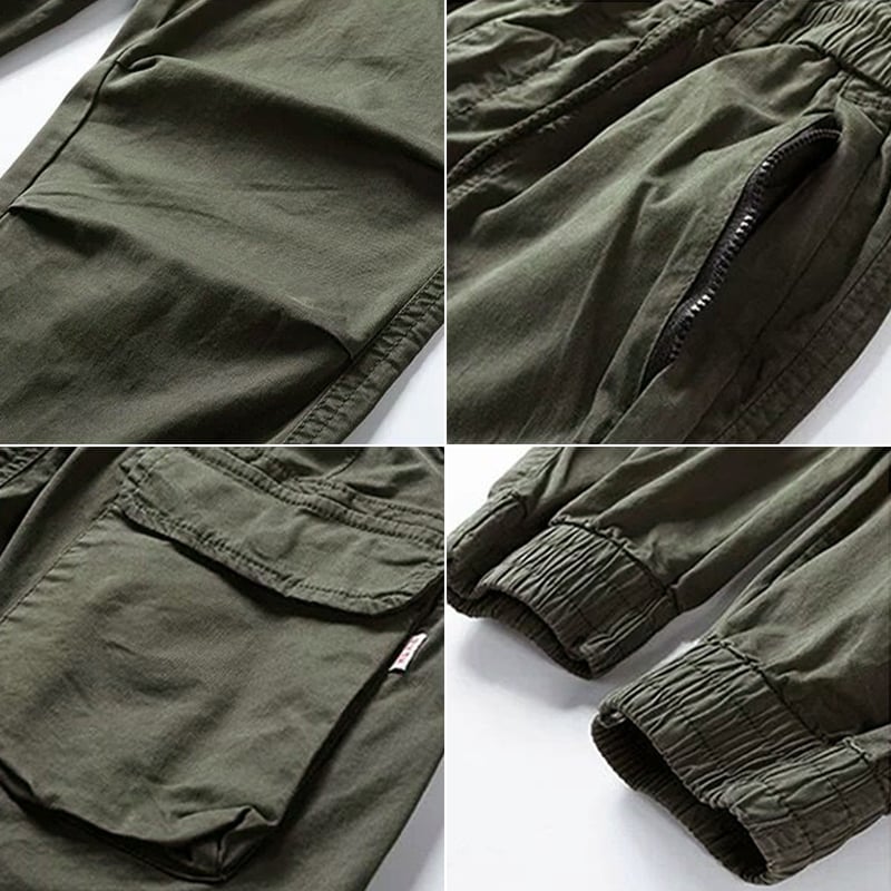 Rowan | Men's Cargo Pants Beige Tapered Jogger