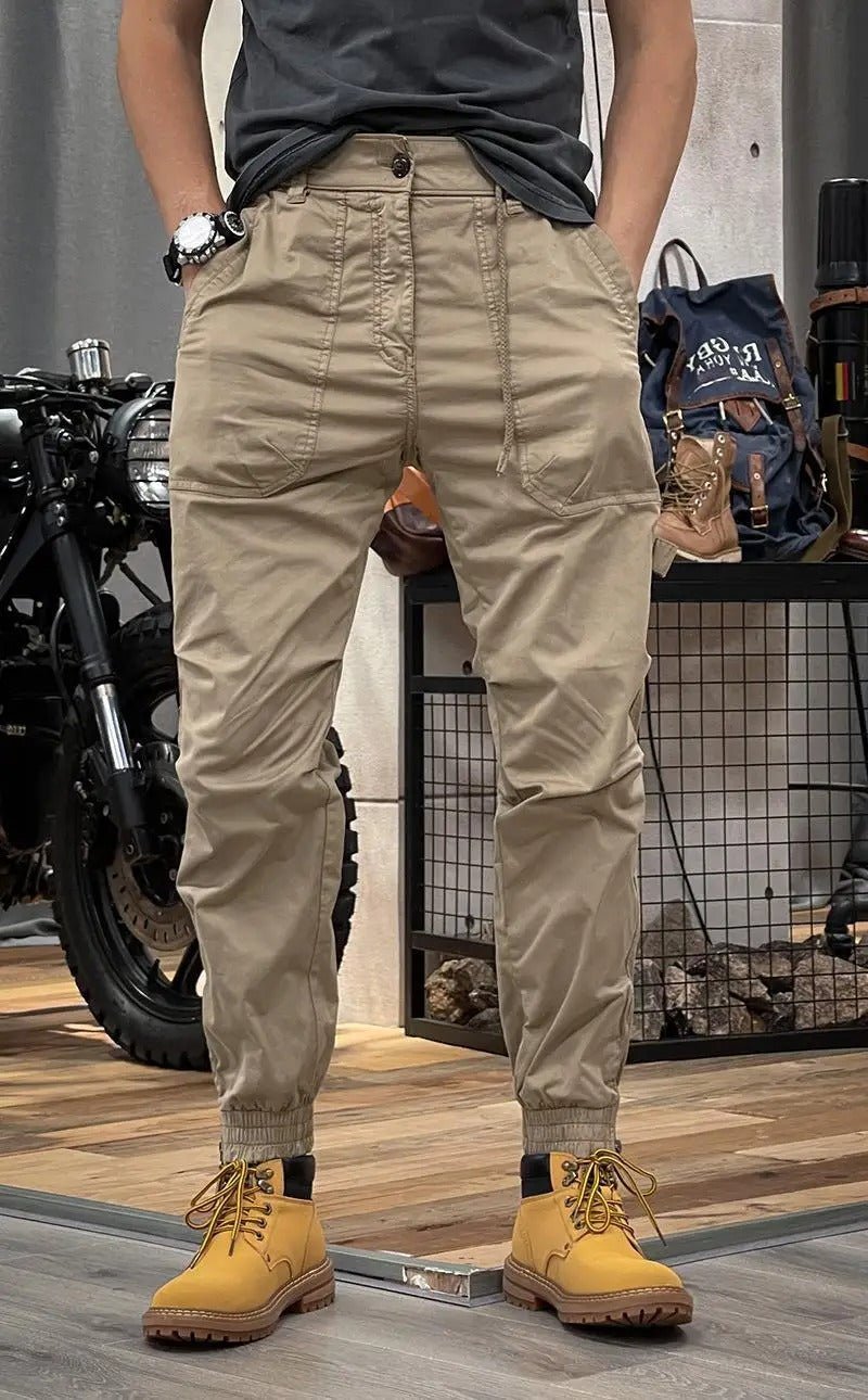 Rowan | Men's Cargo Pants Beige Tapered Jogger