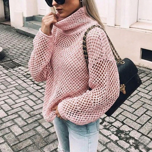 Dama Washington Agnesa women's oversized chunky knit turtleneck sweater - view 3