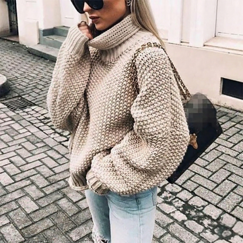Dama Washington Agnesa women's oversized chunky knit turtleneck sweater - view 2