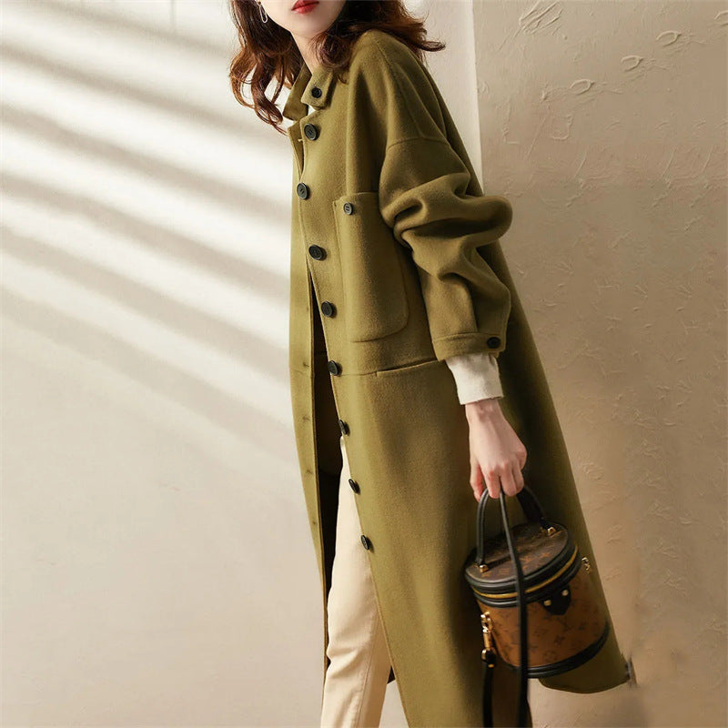 Dama Washington Georgette women's long a-line coat - view 2