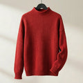Dama Washington Maren women's mock neck knit sweater red - front view