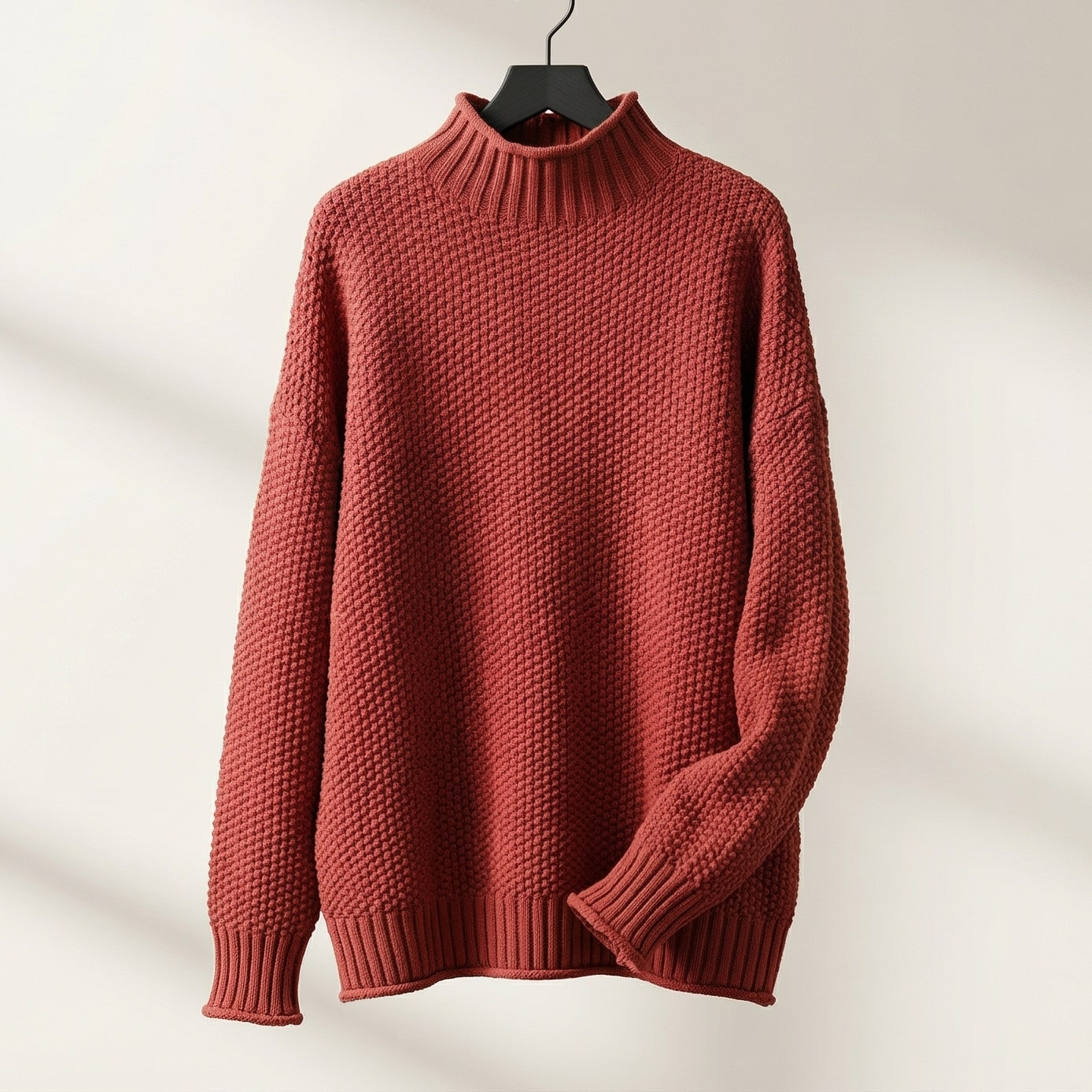 Maren | Women's Mock Neck Knit Sweater Red