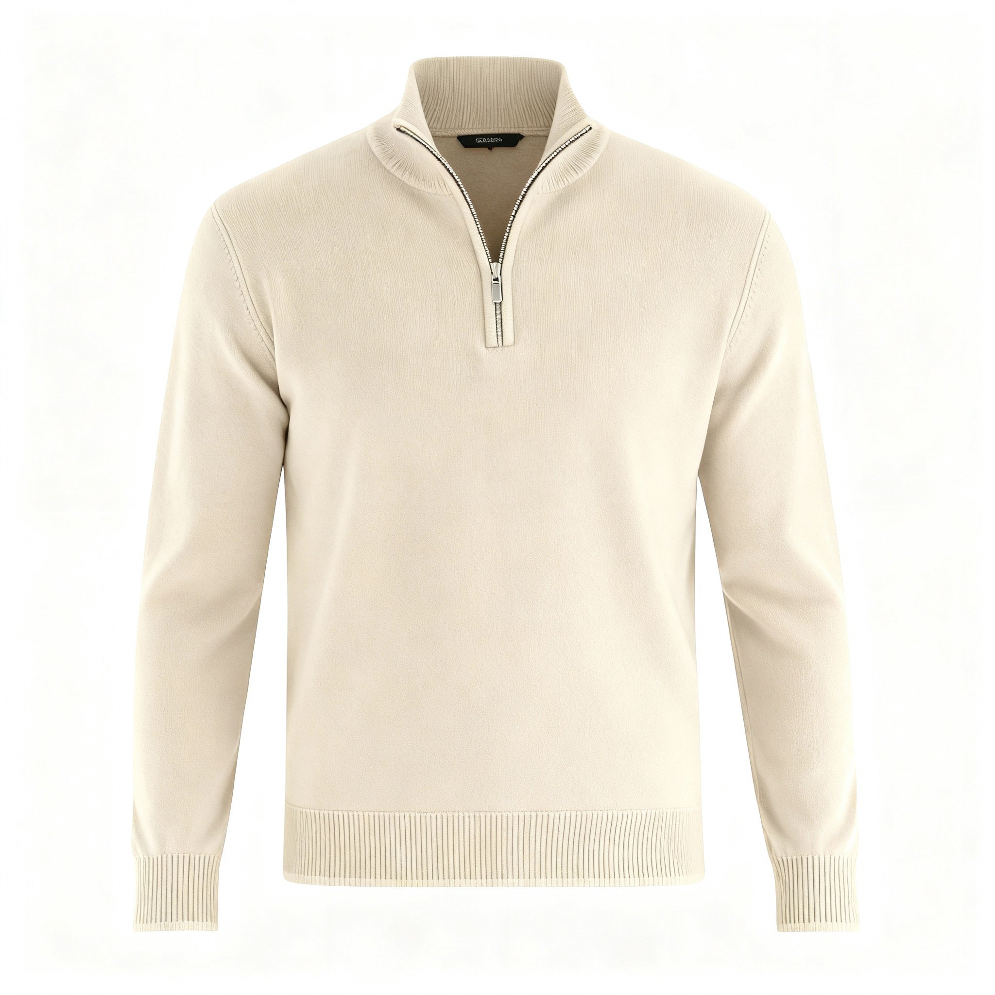Voss | Men's Quarter Zip Sweater Purple Mock Neck