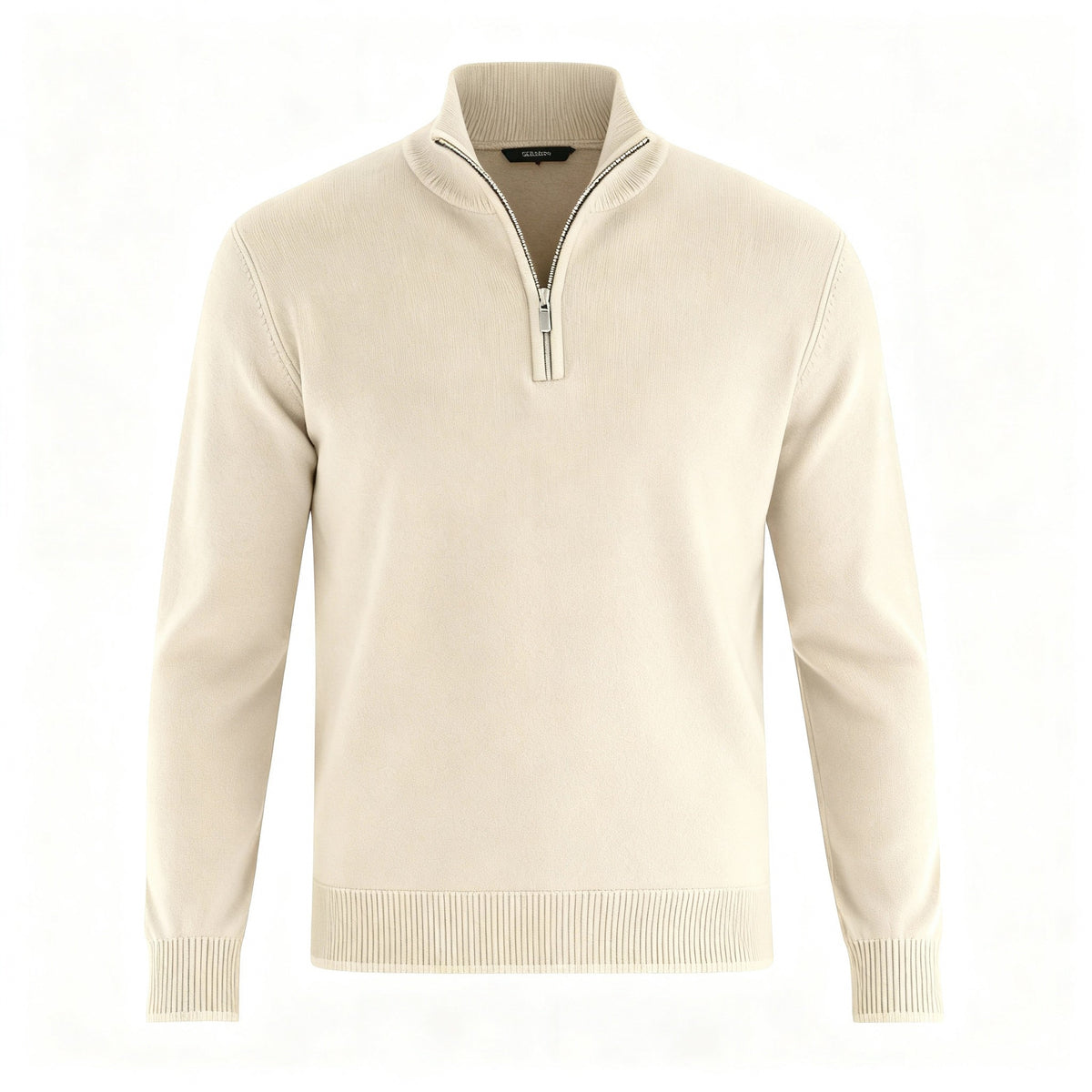 Dama Washington Voss men's quarter zip sweater purple mock neck - view 4