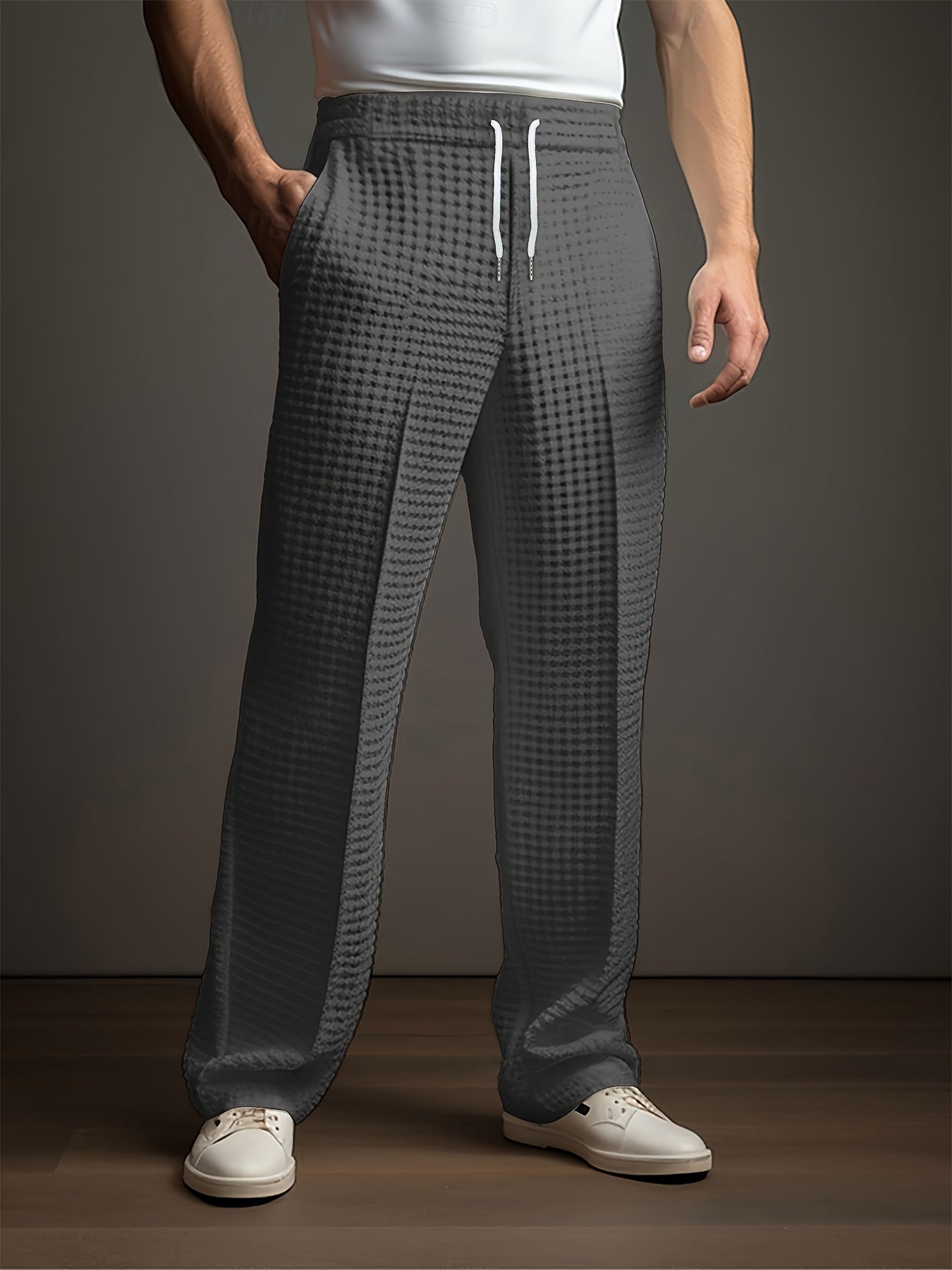 Nate | Men's Relaxed Fit Linen Pants Cream Wide Leg
