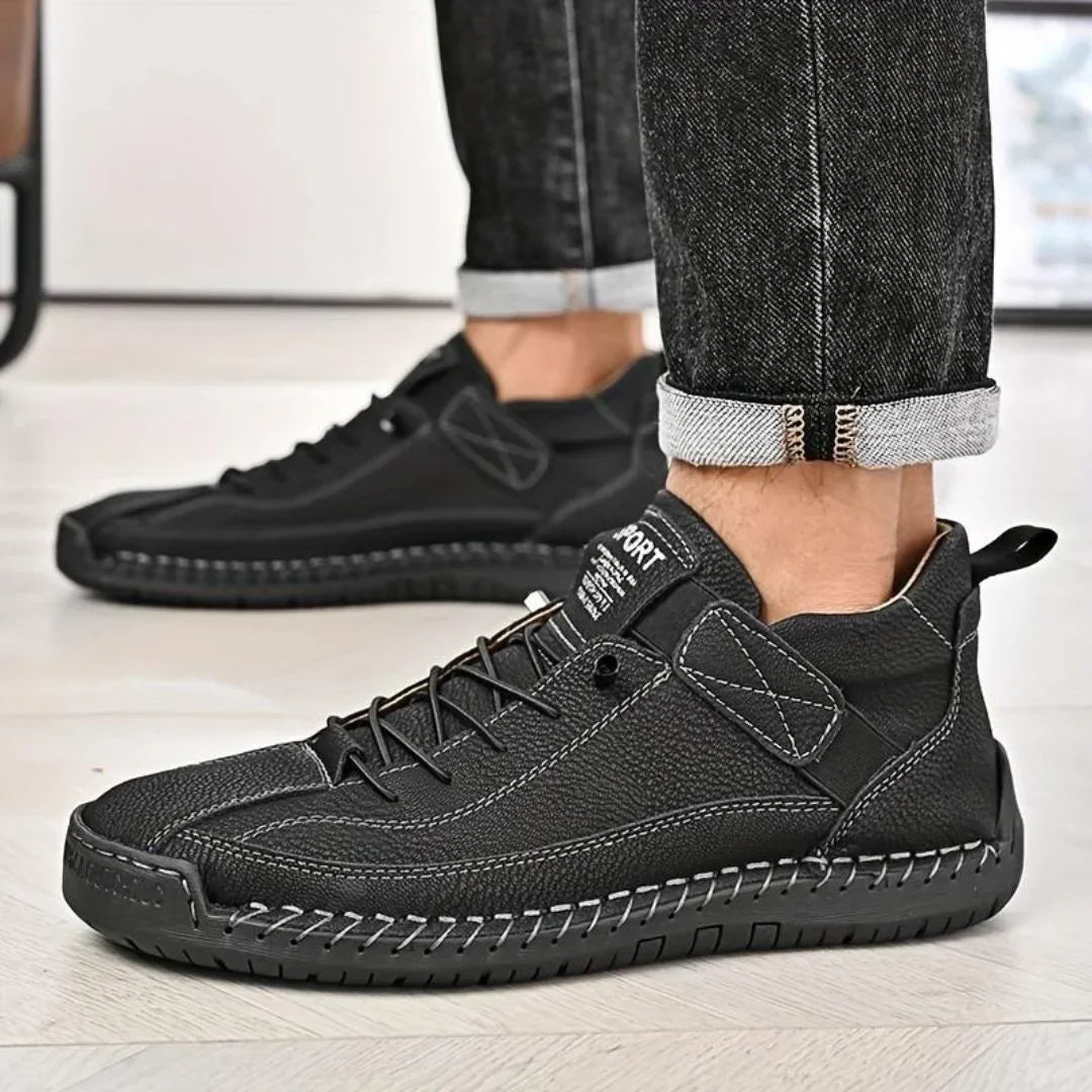 Arlo | Men's Casual Lace Up Shoes Black Leather