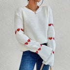 Dama Washington Mabel women's long sleeve crew neck sweater - front view