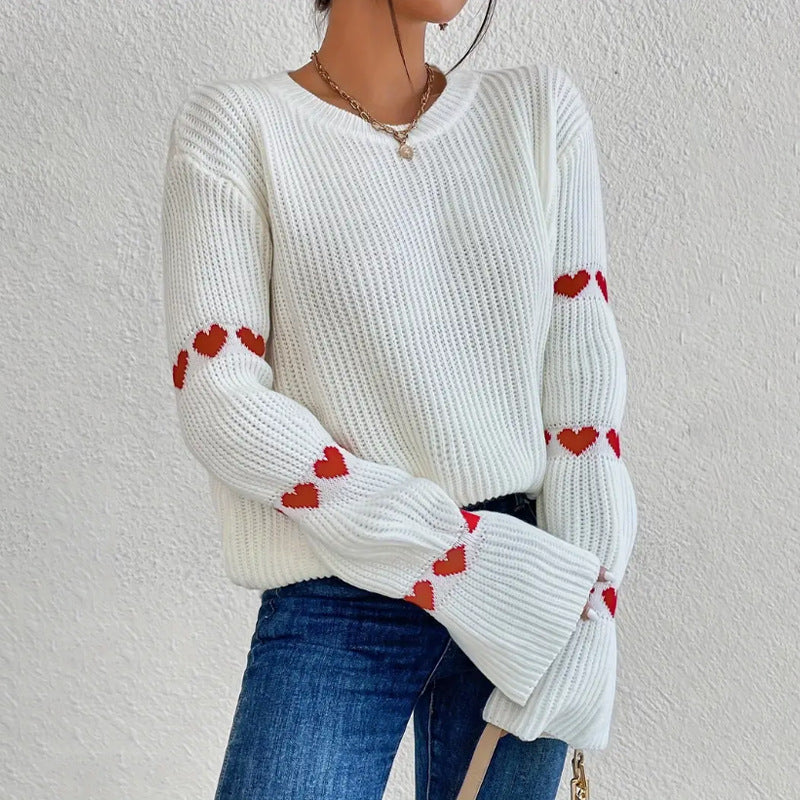 Dama Washington Mabel women's long sleeve crew neck sweater - front view