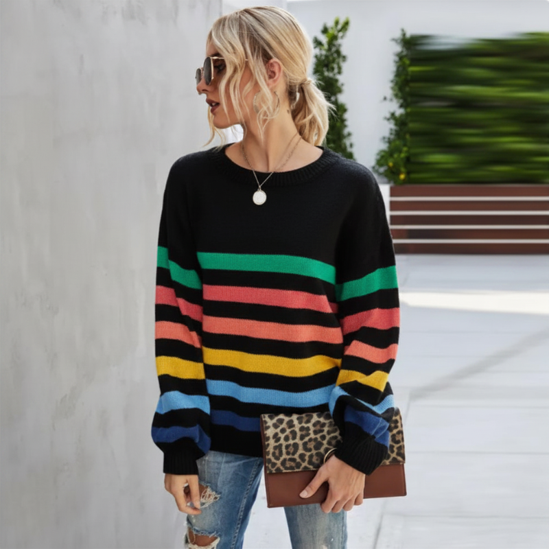 Dama Washington Calliope women's cropped striped sweater - view 2