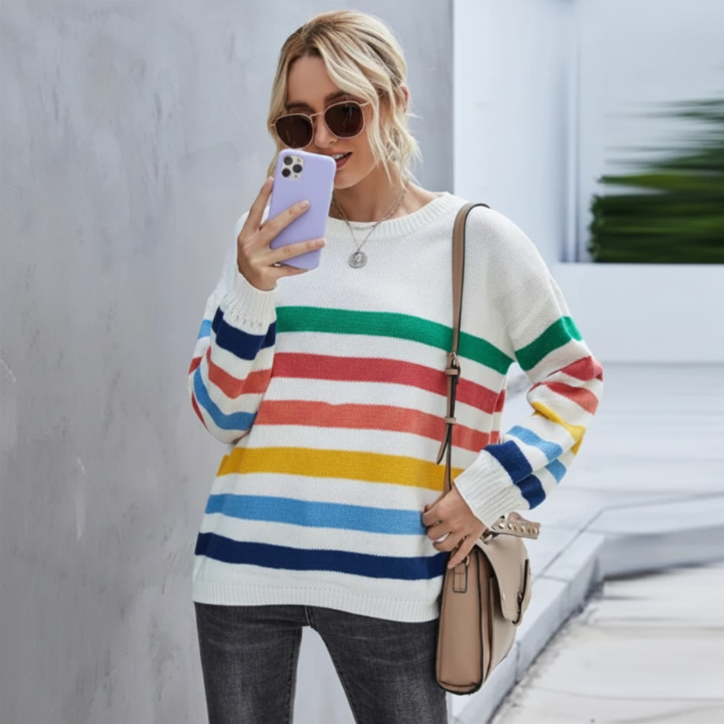 Dama Washington Calliope women's cropped striped sweater - view 3
