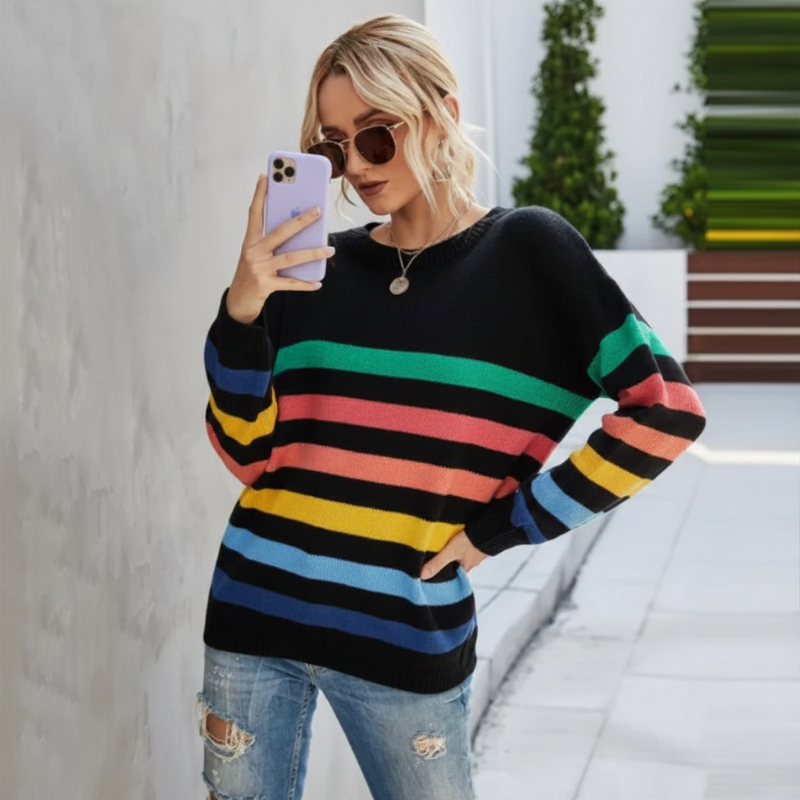 Dama Washington Calliope women's cropped striped sweater - view 6
