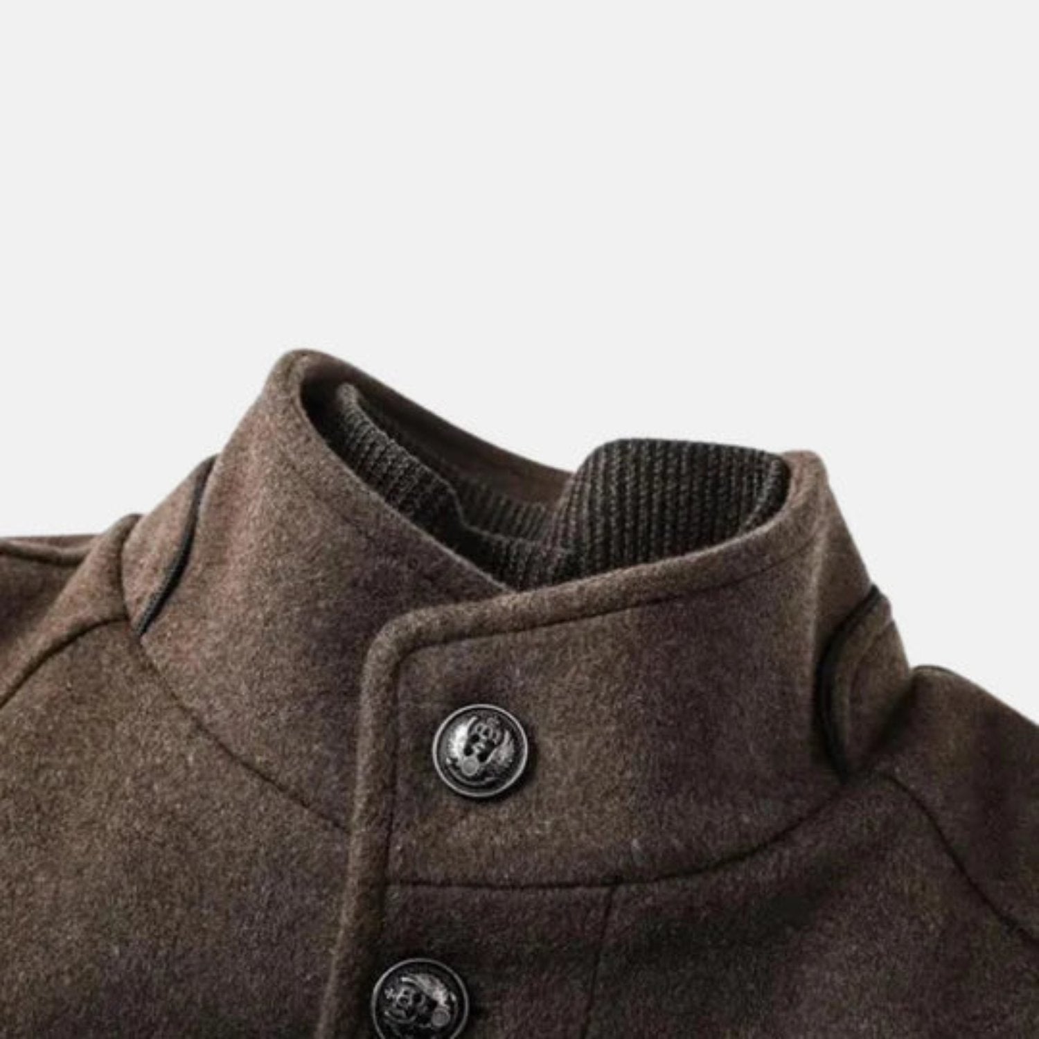 Dama Washington Thaddeus men's mid-length stand collar overcoat - view 6