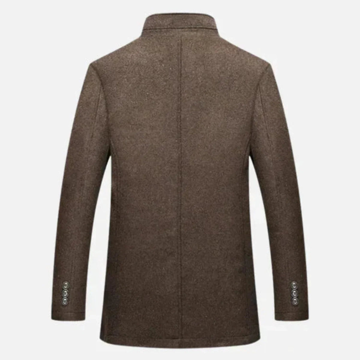 Dama Washington Thaddeus men's mid-length stand collar overcoat - view 5