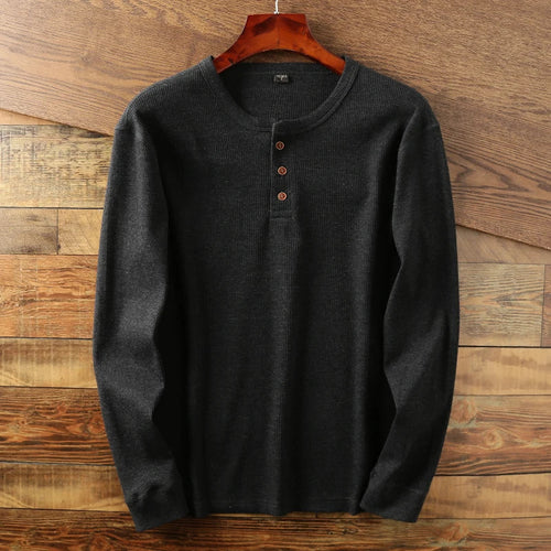 Dama Washington Axel men's long sleeve henley shirt cream - view 2