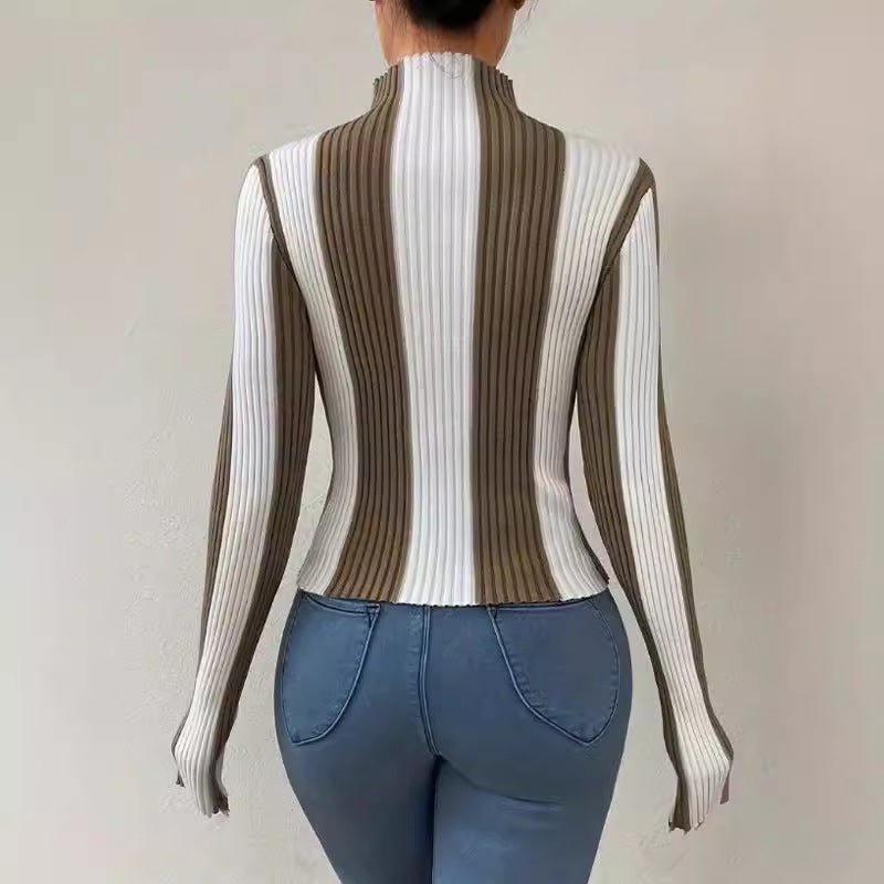 Dama Washington Ilaria women's fitted vertical striped sweater - view 3