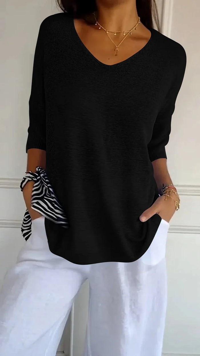 Dama Washington Greta v-neck relaxed fit sweater - view 6