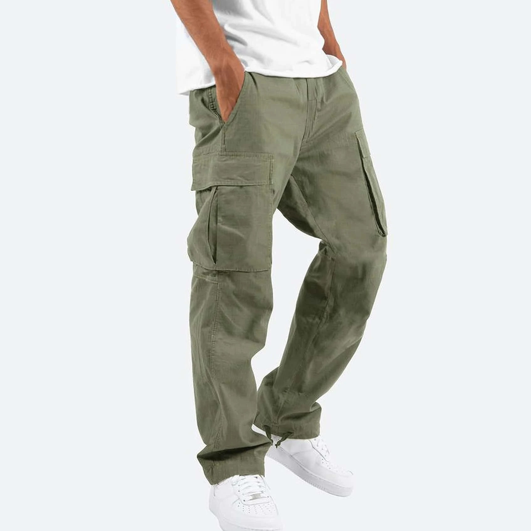 Wyatt | Men's Streetwear Relaxed Cargo Pants Black