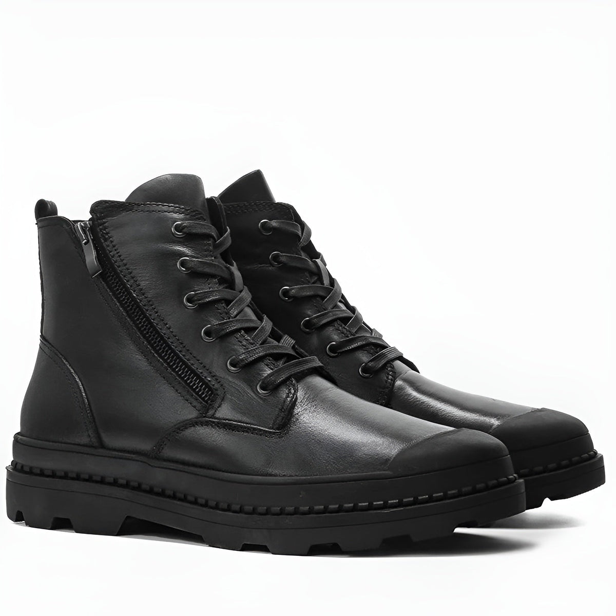 Dama Washington Rowan men's lace up leather ankle boots brown black sole - view 2