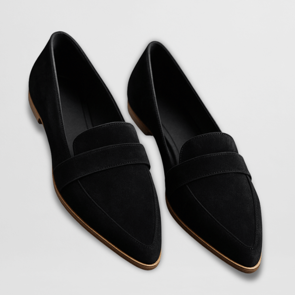 Dama Washington Mia women's suede loafers tan pointed toe flat - view 3