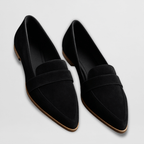 Dama Washington Mia women's suede loafers tan pointed toe flat - view 3