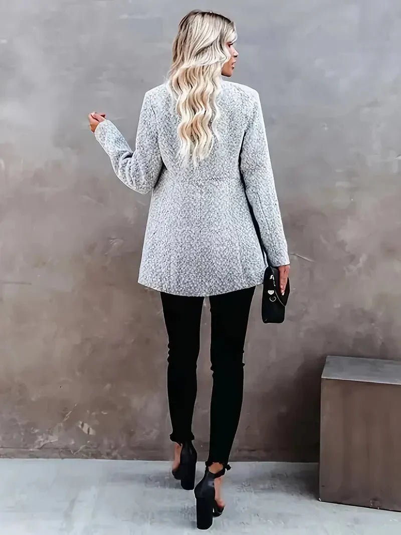 Dama Washington Idalia women's collarless long coat - view 2