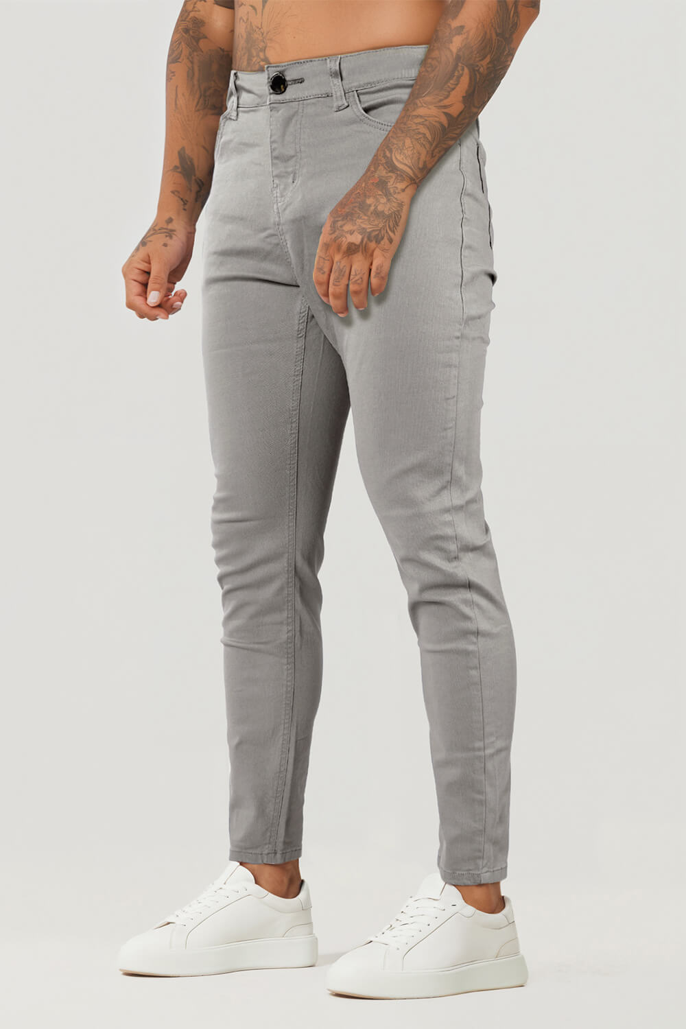Rowan | Men's Slim Fit Jeans Light Gray