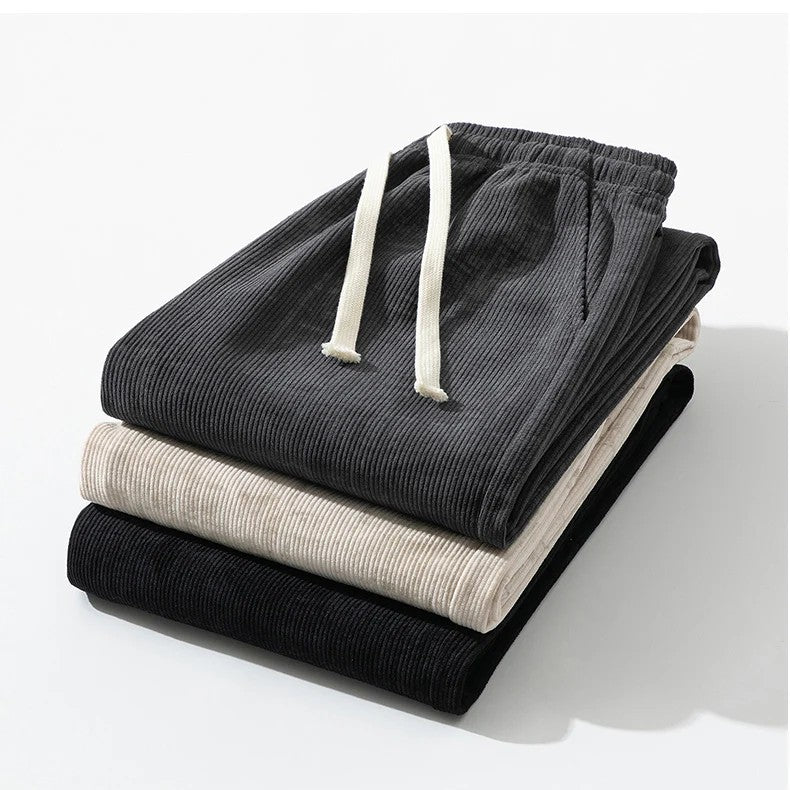 Axel | Men's Wide Leg Linen Pants Cream Drawstring