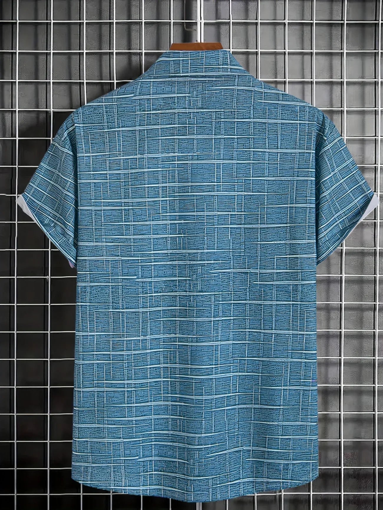 Axel | Men's Check Button Up Shirt Green White Short Sleeve